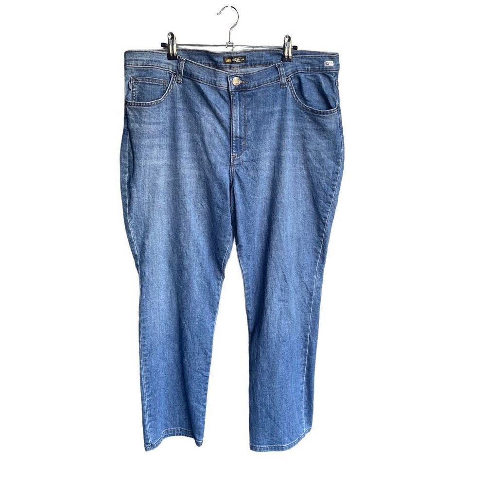 Lee Straight Jeans 18 Short Women’s Light Wash Pre-Owned [#1216]